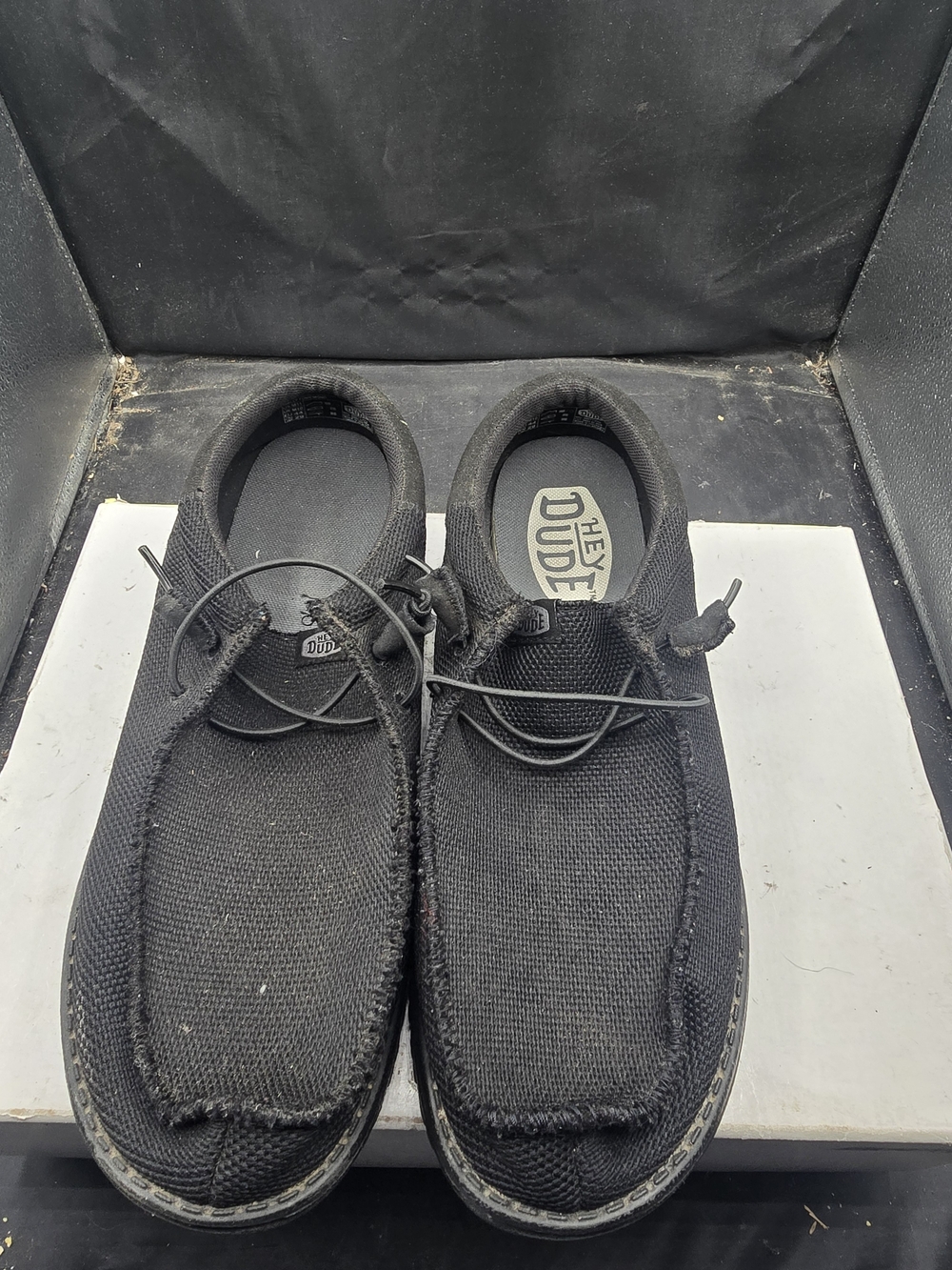 Hey Dude Wally Knit Slip-On Sneakers in Black